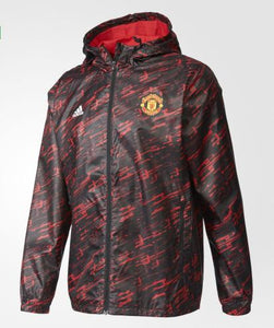 Jaqueta Corta Vento Manchester United Preto/Vermelho 17-18 - MundodaCortaVento