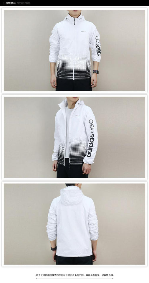 Jaqueta Corta Vento Adidas Neo Preto/Branco - MundodaCortaVento