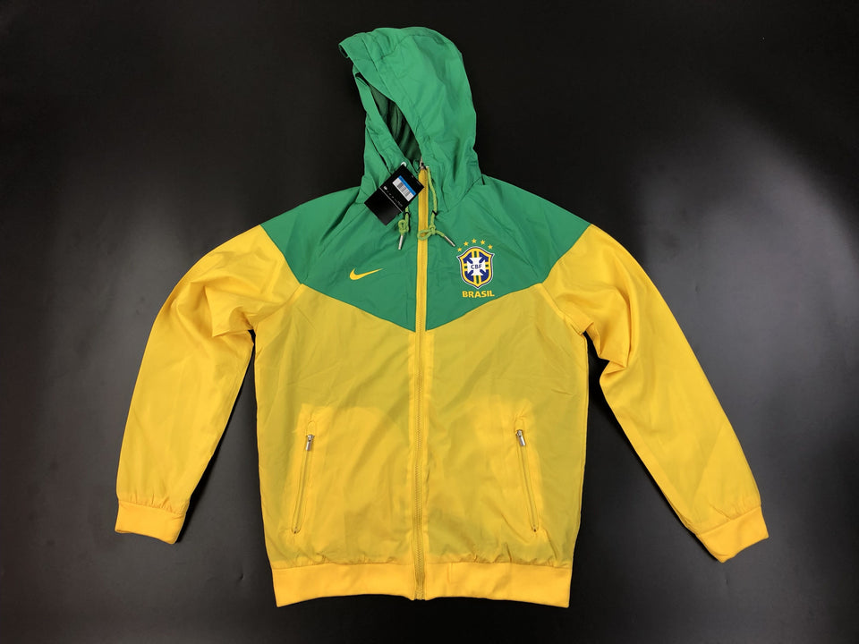 Jaqueta Corta Vento Brasil Verde/Amarelo 18-19 - MundodaCortaVento
