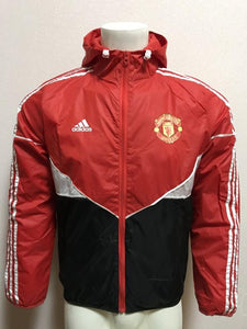 Jaqueta Corta Vento Manchester United Preto/Vermelho 16-17 - MundodaCortaVento