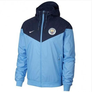 Jaqueta Corta Vento Manchester City Preto/Azul 18-19 - MundodaCortaVento
