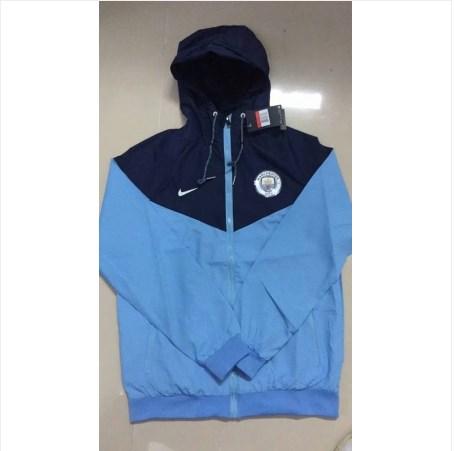 Jaqueta Corta Vento Manchester City Preto/Azul 18-19 - MundodaCortaVento