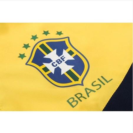 Jaqueta Corta Vento Brasil Preto/Amarelo 18-19 - MundodaCortaVento