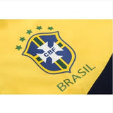 Jaqueta Corta Vento Brasil Preto/Amarelo 18-19 - MundodaCortaVento
