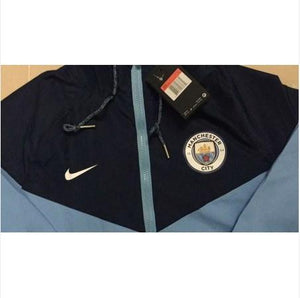 Jaqueta Corta Vento Manchester City Preto/Azul 18-19 - MundodaCortaVento